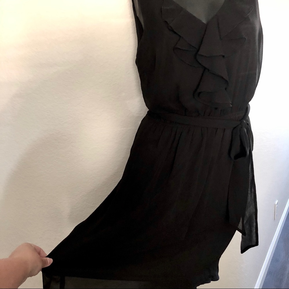 Express Ruffle V-Neck Hi Lo Dress - Picture 3 of 4